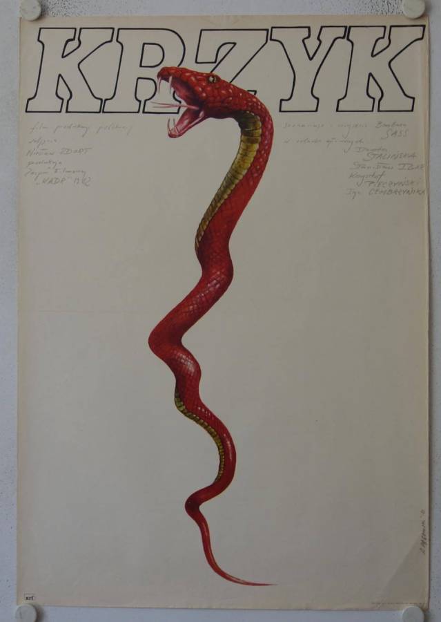 Der Schrei originales polnisches Filmplakat